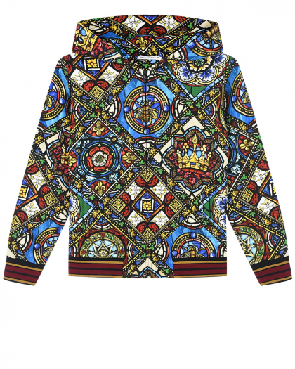Спортивная куртка с принтом &quot;витражи&quot; Dolce&Gabbana | Фото 1