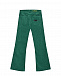 Зеленые вельветовые брюки с накладными карманами  | Фото 2