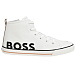 Кеды высокие на шнуровке с логотипом, белые BOSS | Фото 2