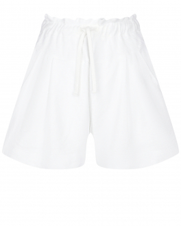 Белые шорты с поясом на резинке Deha Белый, арт. D83447 10001 | Фото 1