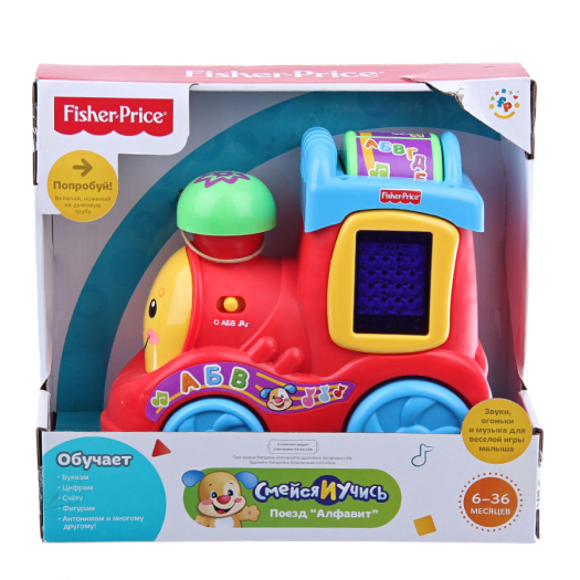 Игрушка FISHER-PRICE МАТТЕЛ Поезд Алфавит Смейся и учись  | Фото 1