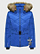 Стеганая куртка с меховой отделкой, синяя
