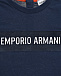 Темно-синяя футблока с принтом-логотипом Emporio Armani | Фото 3