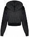 Бархатная спортивная куртка с капюшоном, черная Hinnominate | Фото 5