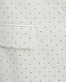 Пиджак однобортный белый со стразами Monnalisa | Фото 3
