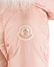 Пальто-пуховик розового цвета Moncler | Фото 4