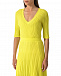 Желтое платье с плиссированной юбкой Parosh | Фото 6