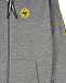 Серая спортивная куртка с желтым логотипом Bikkembergs | Фото 3
