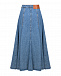Синяя джинсовая юбка клеш MSGM | Фото 5