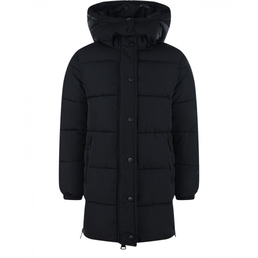 Черное пальто для мальчиков MSGM | Фото 1