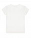 Белая футболка с принтом из страз Monnalisa | Фото 3