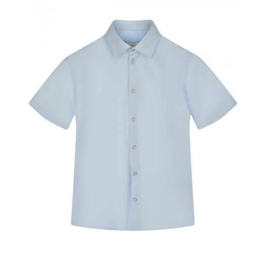 Голубая рубашка с короткими рукавами slim Silver Spoon | Фото 1
