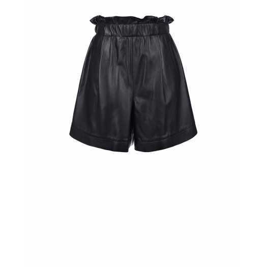 Черные кожаные шорты Brunello Cucinelli | Фото 1