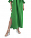 Зеленое льняное платье с рукавами 3/4 ALINE | Фото 7