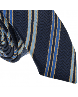 Синий галстук в полоску Aletta Синий, арт. AMP220754-70 728 | Фото 2