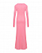 Розовое платье с разрезом и драпировкой ROHE | Фото 5