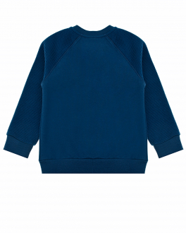 Синяя спортивная куртка с рукавами-реглан Sanetta Kidswear Синий, арт. 115226 50348 | Фото 2