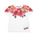 Белая футболка с цветочным принтом Dolce&Gabbana | Фото 1