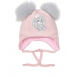 Светло-розовая шапка с принтом &quot;зайчик&quot; Chobi | Фото 1