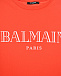 Красная футболка с белым логотипом Balmain | Фото 3