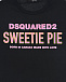 Черная футболка с принтом &quot;Sweety pie&quot; Dsquared2 | Фото 3
