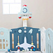 Манеж Kids SUPREME Space blue с качелями, 200x200 UNIX Kids | Фото 3