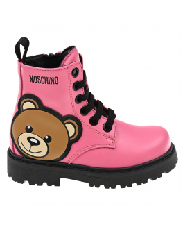 Розовые ботинки с аппликацией Moschino Розовый, арт. 68926 VAR.3 | Фото 2