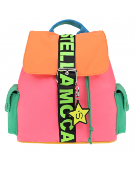 Рюкзак в стиле color block, 27x25x11 см Stella McCartney Мультиколор, арт. 8Q0AJ8 Z0179 999 | Фото 1