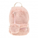 Розовый рюкзак с меховой отделкой 28х20х9 см IL Gufo | Фото 1