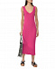 Трикотажное платье миди с V вырезом, розовое Pietro Brunelli | Фото 3