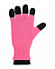 Черно-розовые перчатки из шерсти Il Trenino | Фото 3