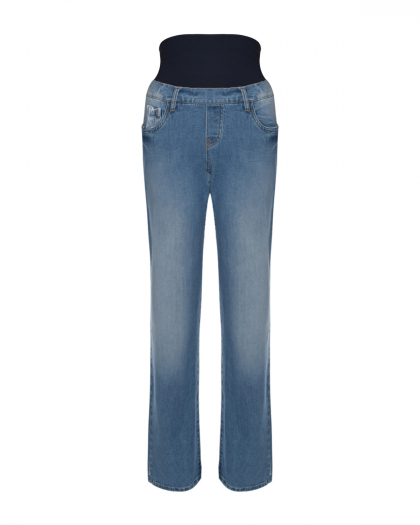 Синие джинсы для беременных HI-RISE STRAIGHT Pietro Brunelli | Фото 1