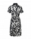 Черно-белое платье с анималистическим принтом No. 21 | Фото 5