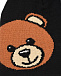 Черная шапка с принтом &quot;медвежонок&quot; Moschino | Фото 3