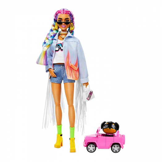 Кукла Barbie Экстра - с радужными косичками  | Фото 1
