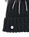 Черная шапка с полосками из стразов Joli Bebe | Фото 4