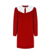 Красное платье с белым воротником IL Gufo | Фото 1