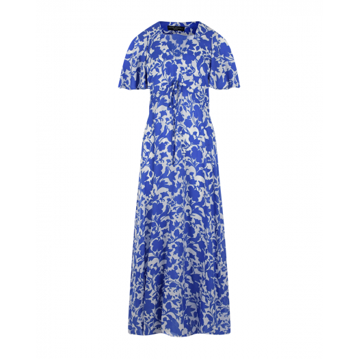 Платье с синим цветочным принтом Pietro Brunelli | Фото 1