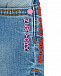 Голубые джинсовые шорты с бахромой  | Фото 3