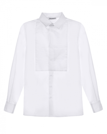 Белая рубашка с манишкой Dolce&Gabbana | Фото 1