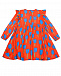 Красное платье с принтом &quot;синие тюльпаны&quot; Stella McCartney | Фото 3