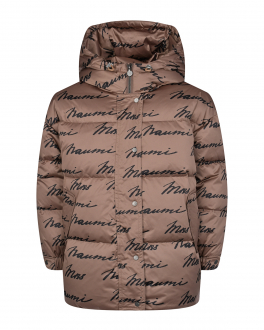 Стеганое пальто со сплошным лого Naumi Бежевый, арт. 1746MP-0012-MM230 | Фото 1