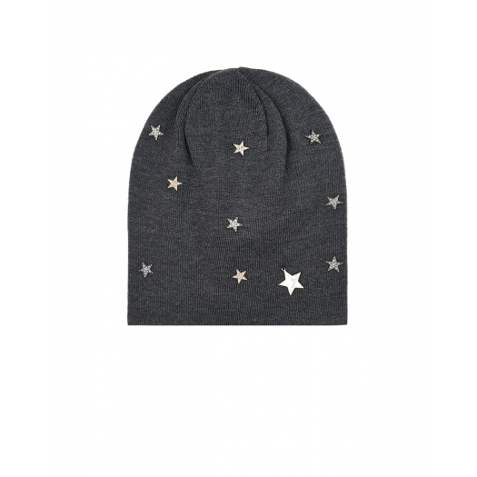 Темно-серая шапка с декором &quot;звезды&quot; Il Trenino | Фото 1