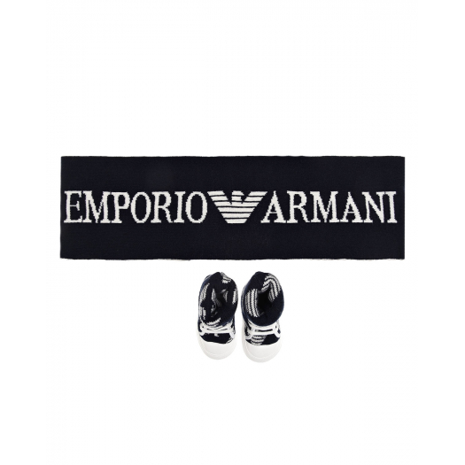 Комплект: плед и пинетки Emporio Armani | Фото 1