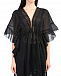 Черное платье-кафтан с кружевной отделкой Charo Ruiz | Фото 6