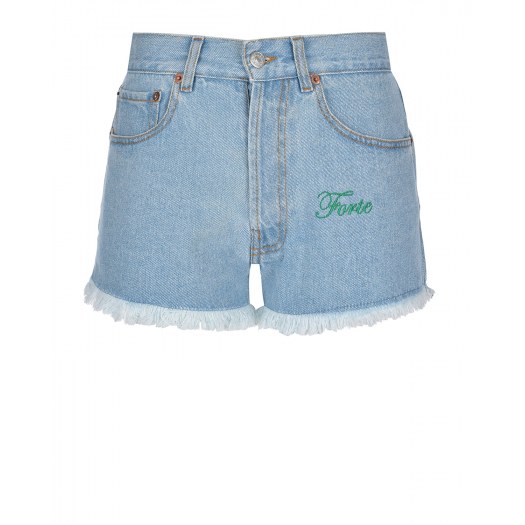 Джинсовые шорты с бахромой Forte dei Marmi Couture | Фото 1