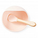 Набор посуды для детей: миска на присоске и ложка light pink Happy Baby | Фото 3