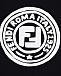 Черная футболка с белым логотипом Fendi | Фото 3