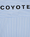 Голубая рубашка в полоску с черным лого на спинке Les Coyotes de Paris | Фото 5