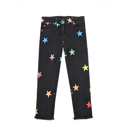Черные джинсы с принтом &quot;Звезды&quot; Stella McCartney | Фото 1